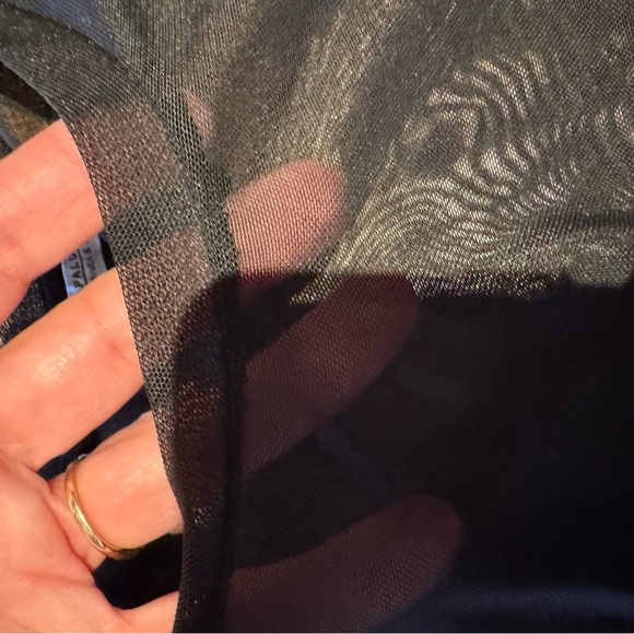 Zara Black whimsigoth  Sheer Short Sleeve Tee women’s small - Picture 3 of 4